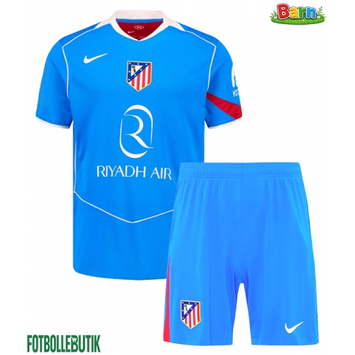 Atletico Madrid Tredjeställ Barn 2025-26 Kortärmad (+ Korta byxor)